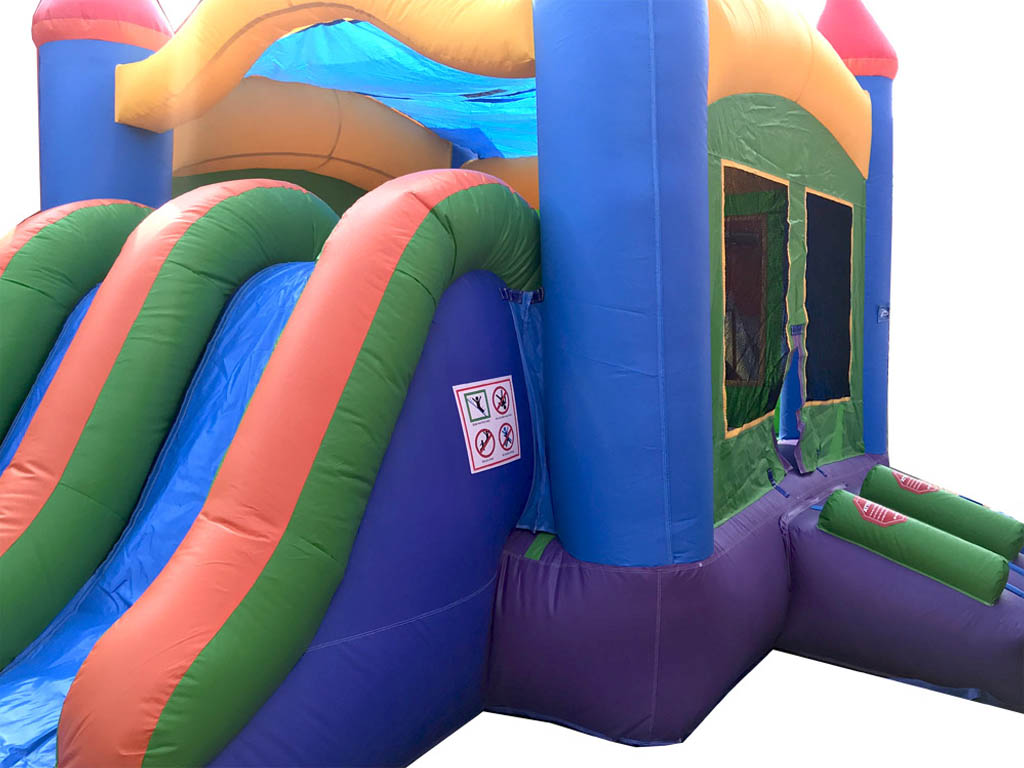 2-in-1 Bounce & Double Slide w\ Pillars