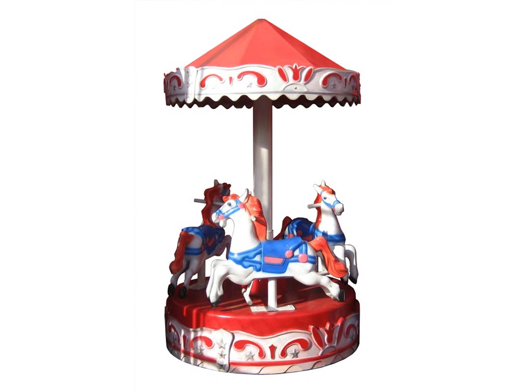 Ornamental 3 Horse Carousel
